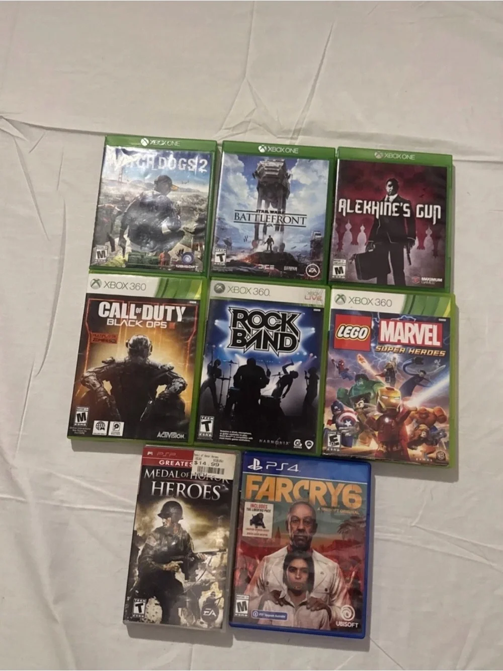 Xbox One Xbox 360 ps2 And Ps4 Games Disk